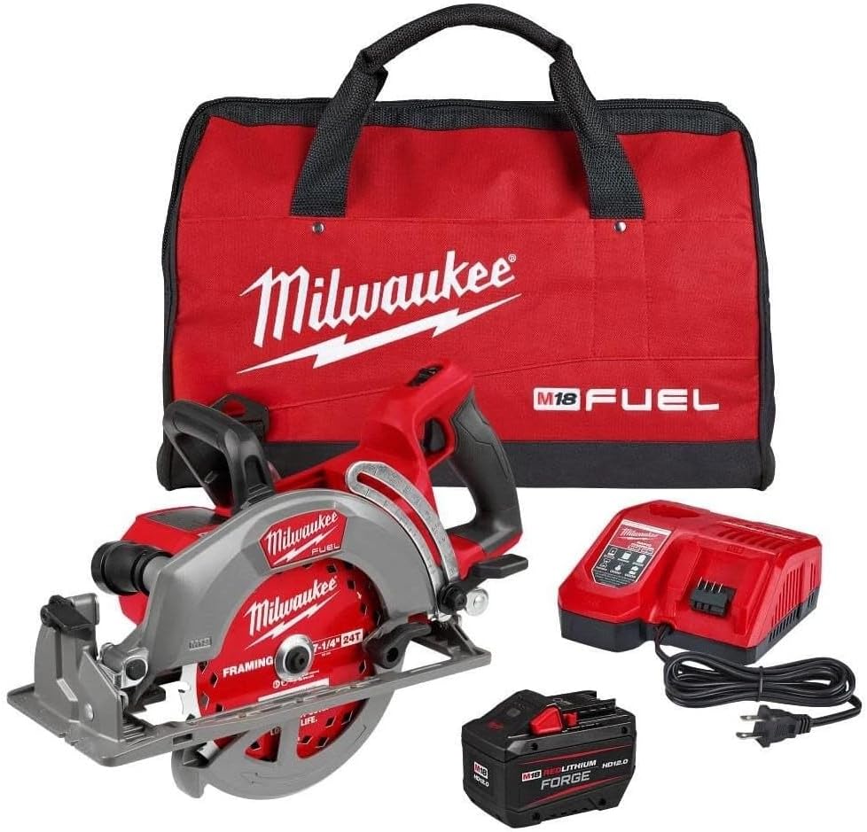 Milwaukee 2930-21HD M18 FUEL 7-1/4-in. Rear Handle Circular Saw 12.0Ah Kit