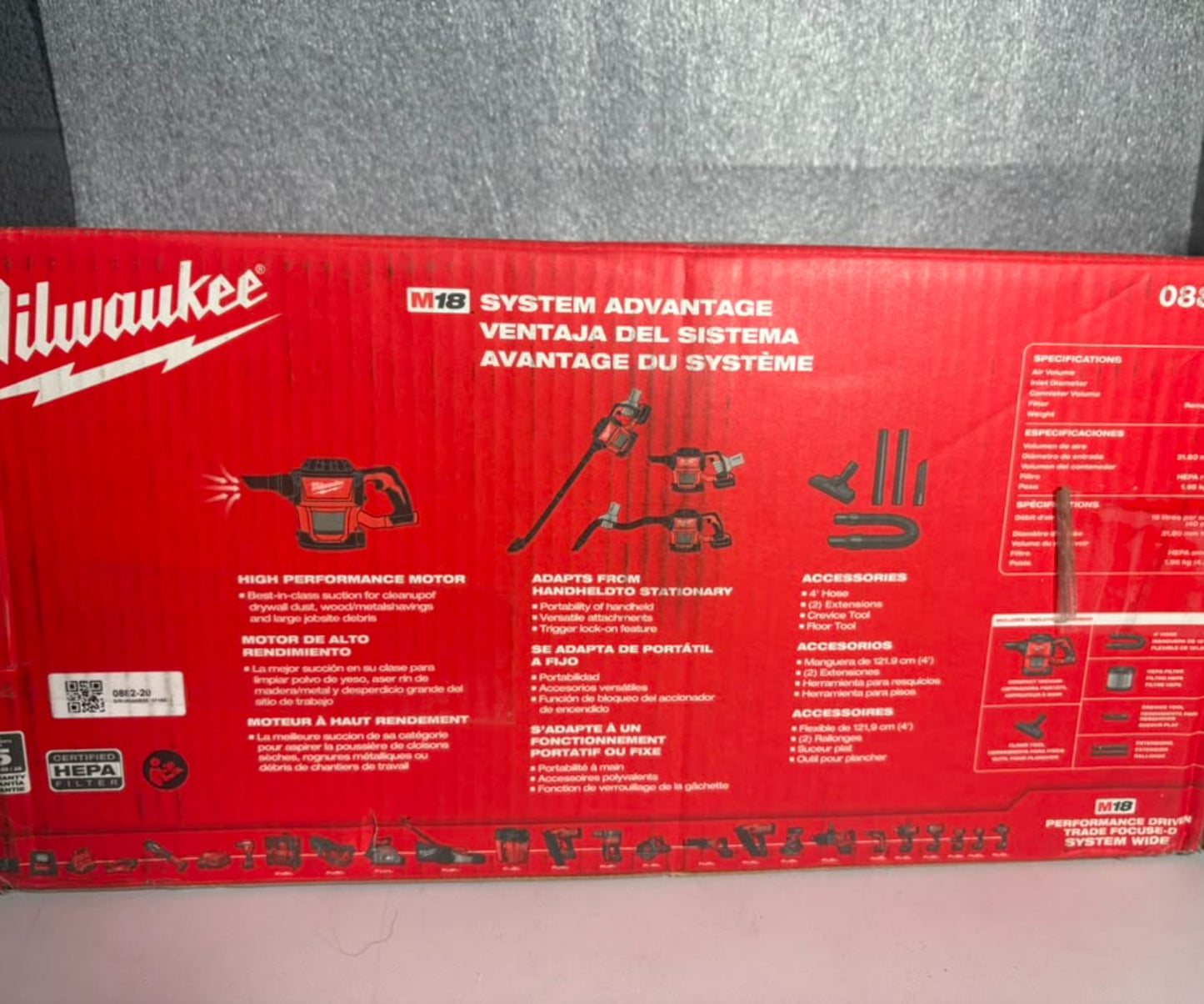 Milwaukee M18 Compact Vacuum (0882-20)