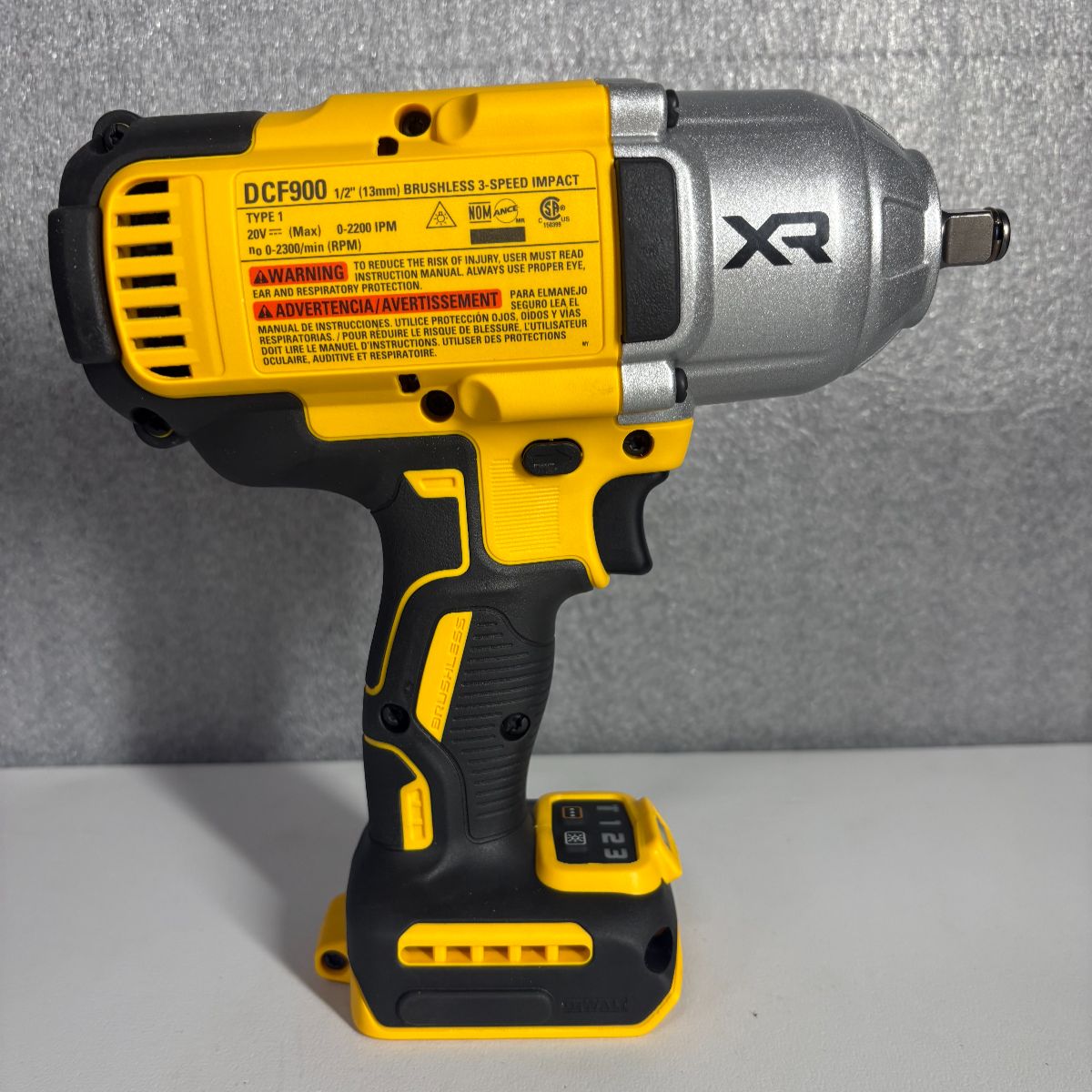 DEWALT 20V MAX Cordless Impact Wrench, 1/2 Impact Gun, 4-Speed High Torque with Hog Ring Anvil and LED Light, Brushless Motor, Precision Wrench, Tool Only (DCF900B) - Pro Grade Tools