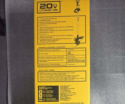 DeWalt 20V MAX 13" Cordless String Trimmer Kit (TOOL ONLY - Pro Grade Tools