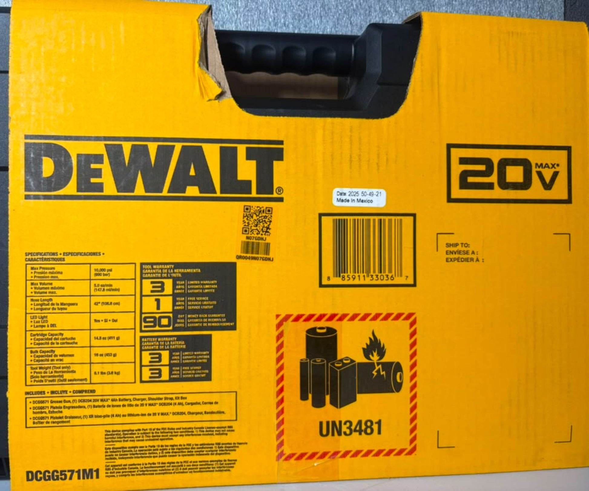 DeWalt 20V MAX Cordless Grease Gun Kit w/ 4.0Ah Battery (DCGG571M1) - Pro Grade Tools