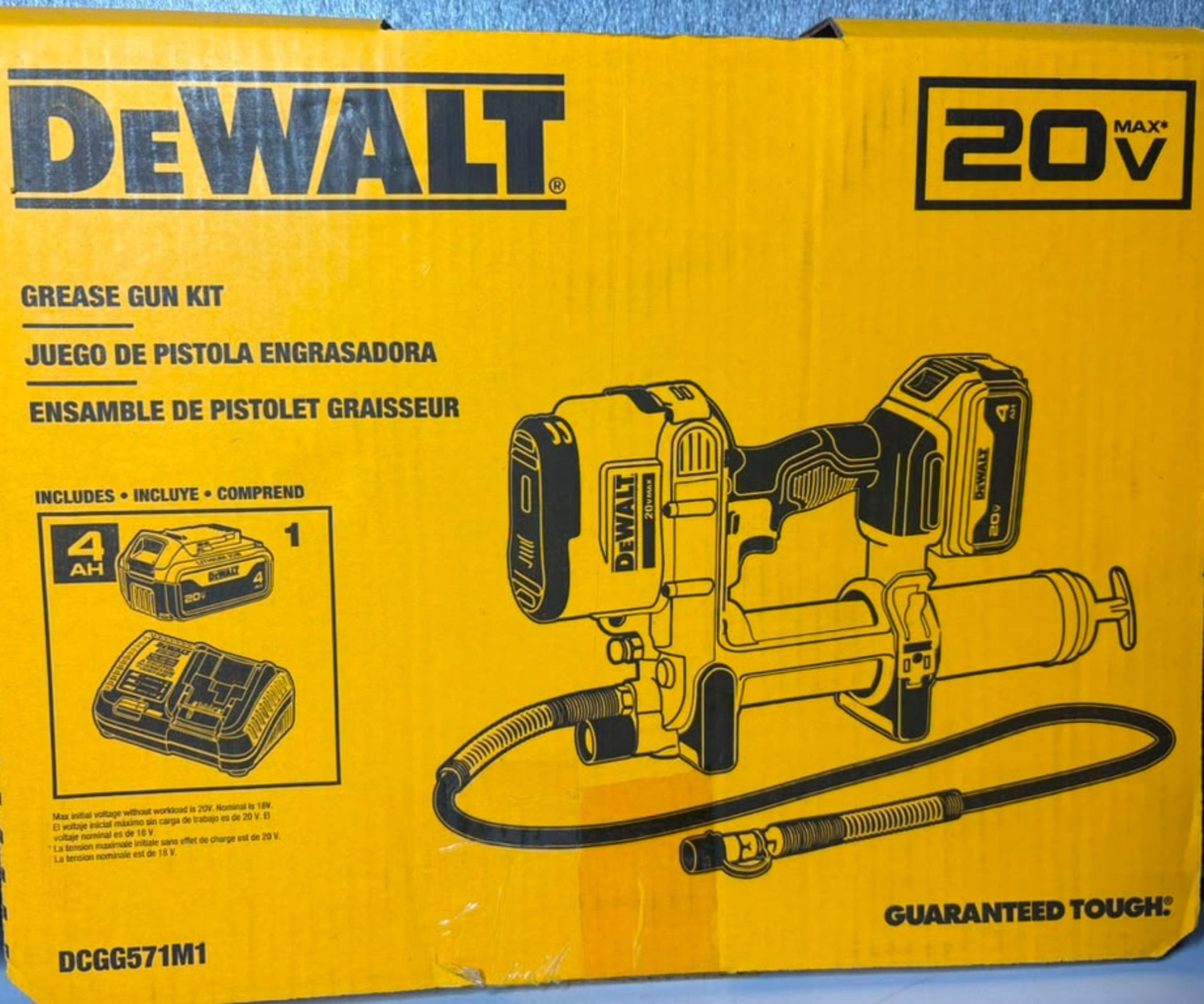 DeWalt 20V MAX Cordless Grease Gun Kit w/ 4.0Ah Battery (DCGG571M1) - Pro Grade Tools