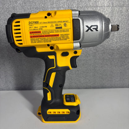 DEWALT 20V MAX Cordless Impact Wrench, 1/2 Impact Gun, 4-Speed High Torque with Hog Ring Anvil and LED Light, Brushless Motor, Precision Wrench, Tool Only (DCF900B) - Pro Grade Tools