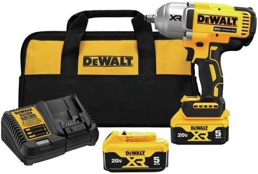 DEWALT 20V MAX XR 1/2 in. High Torque Impact Wrench with Hog Ring Anvil Kit (DCF900P2) - Pro Grade Tools