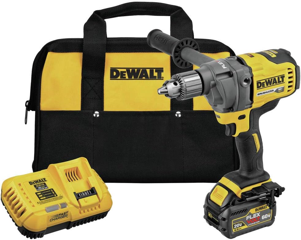 DEWALT FLEXVOLT 60V MAX* Cordless Drill For Concrete Mixing, E-Clutch System (DCD130T1) - Pro Grade Tools