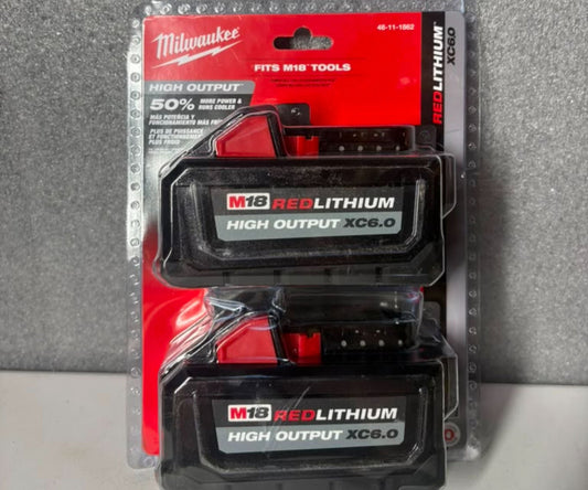 Milwaukee M18 REDLITHIUM HIGH Output XC 6.0Ah Battery Pack (2pk) - Pro Grade Tools